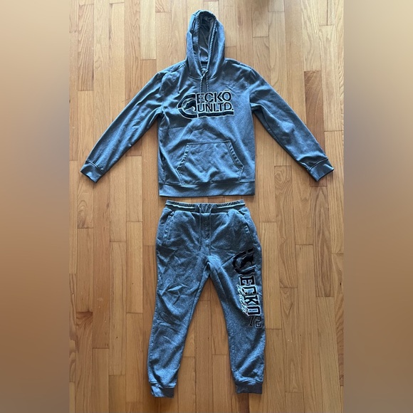 Lot Of 2 Ecko Sweatsuits Matching Hoodie And Pants Mens Size S - Picture 3 of 3